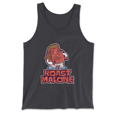 Roast Malone Men/Unisex Tank in Dark Grey color